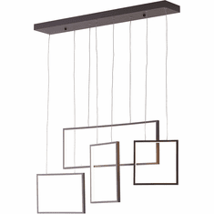 Bethel International FIT29C43C Contemporary Coffee Brown LED Multi Hanging Light