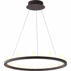 Bethel International FIT31C31C Modern Coffee Brown LED Chandelier Light