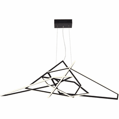 Bethel International FIT33C66BK Modern Black LED Kitchen Island Light