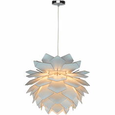 Bethel International JU01C20WH Modern White Pendant Lamp