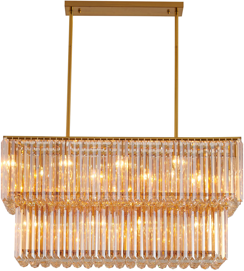 Bethel International LA35C38G Satin Brass Kitchen Island Light BET