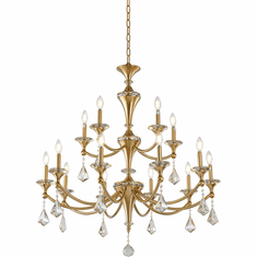 Bethel International LA41C36BR Modern Stain Brass Ceiling Chandelier