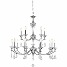 Bethel International LA41C36CH Modern Chrome Chandelier Light