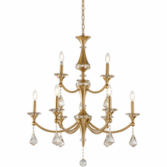 Bethel International LA42C30BR Contemporary Stain Brass Chandelier Light