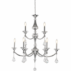 Bethel International LA42C30CH Contemporary Chrome Chandelier Light