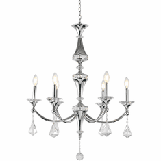 Bethel International LA44C27CH Contemporary Chrome Chandelier Light