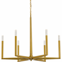 Bethel International LA60C32BR Contemporary Satin Brass Chandelier Light