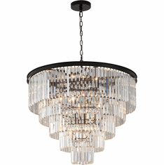 Bethel International LA81C32B Modern Black Drop Ceiling Light Fixture