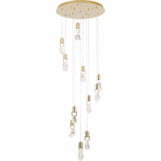 Bethel International MAT07C26G Brushed Gold Halogen Multi Lighting Pendant