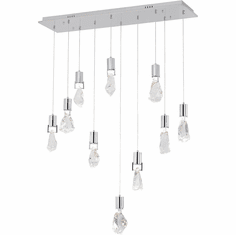 Bethel International MAT09C40CH Chrome Halogen Multi Pendant Light
