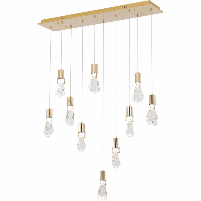 Bethel International MAT09C40G Brushed Gold Halogen Multi Ceiling Light Pendant