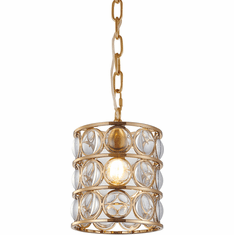 Bethel International MU107P8G Modern Gold Mini Hanging Light Fixture