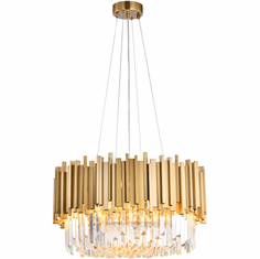 Bethel International MU10C22G Gold 22" Pendant Light
