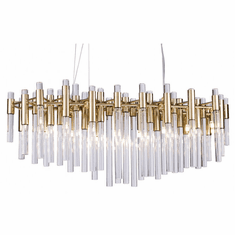 Bethel International MU22 Gold LED Kitchen Island Light Fixture