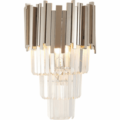 Bethel International MU24SHN Shiny Nickel Wall Light Fixture
