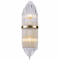 Bethel International MU25S Modern Antique Brass Lamp Sconce
