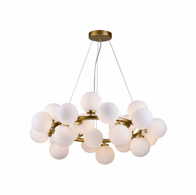 Bethel International MU28 Contemporary Gold LED Chandelier Lamp