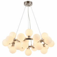 Bethel International MU28SHN Modern Shiny Nickel LED Chandelier Light