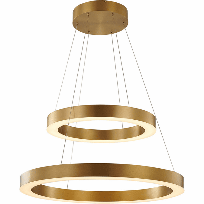 Bethel International MU302C31G Modern Gold LED 31.5" Pendant Lamp
