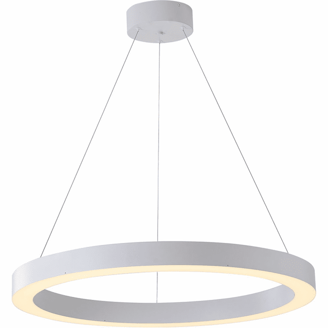 Bethel International MU30AC33W Modern Matte White LED 33.4" Pendant Light