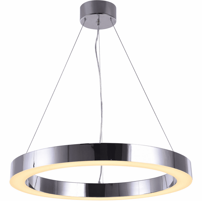 Bethel International MU30BCH Contemporary Chrome LED 25.5" Hanging Light