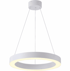 Bethel International MU30CC21W Modern Matte White LED 21.6" Pendant Light