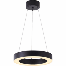 Bethel International MU30DC15B Contemporary Matte Black LED 15.7" Hanging Light
