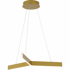 Bethel International MV03BR Modern Brass LED Pendant Light Fixture