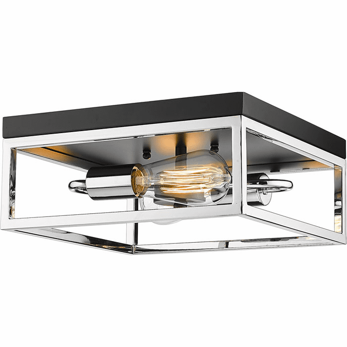 Bethel International YS2181C12BCH Contemporary Black & Chrome Ceiling