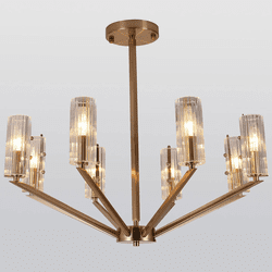 Bethel International ZL30C27CO Contemporary Copper Chandelier Light