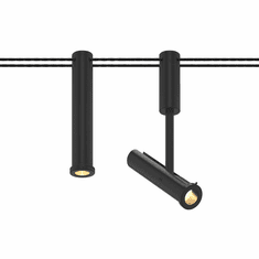 Bruck EXT-SKY-DI-SW-10LM-24-BK SKYLINE Contemporary Black LED Catenary Iris Down Track Lighting Fixture Head