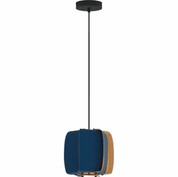 Bruck WEP-ALB-26-LE26-PBK-BLU-ASH Alba 26 Modern Black LED Mini Ceiling Pendant Light