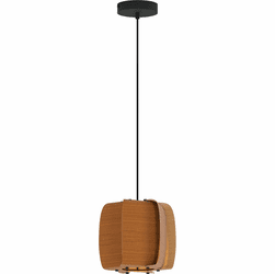 Bruck WEP-ALB-26-LE26-PBK-PTB-ASH Alba 26 Contemporary Black LED Mini Drop Lighting Fixture