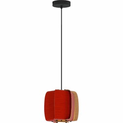 Bruck WEP-ALB-26-LE26-PBK-RED-ASH Alba 26 Modern Black LED Mini Pendant Lighting