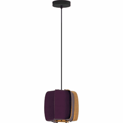 Bruck WEP-ALB-26-LE26-PBK-VLT-ASH Alba 26 Modern Black LED Mini Hanging Pendant Light