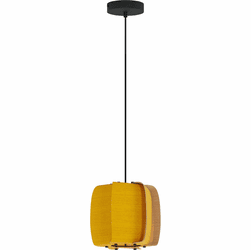 Bruck WEP-ALB-26-LE26-PBK-YLW-ASH Alba 26 Contemporary Black LED Mini Lighting Pendant
