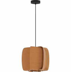 Bruck WEP-ALB-40-LE26-PBK-BCH-ASH Alba 40 Modern Black LED 16" Pendant Light