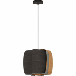 Bruck WEP-ALB-40-LE26-PBK-EBY-ASH Alba 40 Contemporary Black LED 16" Drop Lighting Fixture