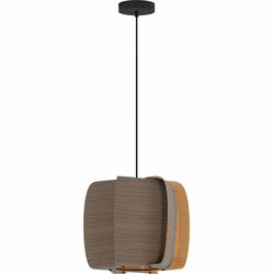 Bruck WEP-ALB-40-LE26-PBK-GYO-ASH Alba 40 Modern Black LED 16" Hanging Pendant Lighting