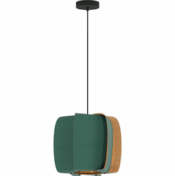 Bruck WEP-ALB-40-LE26-PBK-LPT-ASH Alba 40 Contemporary Black LED 16" Pendant Hanging Light