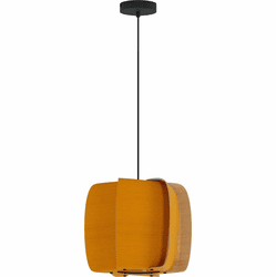 Bruck WEP-ALB-40-LE26-PBK-OCH-ASH Alba 40 Contemporary Black LED 16" Lighting Pendant