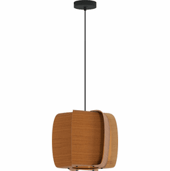 Bruck WEP-ALB-40-LE26-PBK-PTB-ASH Alba 40 Modern Black LED 16" Hanging Pendant Lighting