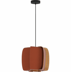 Bruck WEP-ALB-40-LE26-PBK-TRC-ASH Alba 40 Contemporary Black LED 16" Pendant Hanging Light