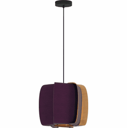 Bruck WEP-ALB-40-LE26-PBK-VLT-ASH Alba 40 Modern Black LED 16" Drop Ceiling Light Fixture
