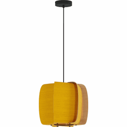 Bruck WEP-ALB-40-LE26-PBK-YLW-ASH Alba 40 Contemporary Black LED 16" Ceiling Pendant Light