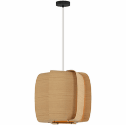Bruck WEP-ALB-54-LE26-PBK-ASH-ASH Alba 54 Contemporary Black LED 21" Pendant Hanging Light