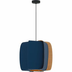 Bruck WEP-ALB-54-LE26-PBK-BLU-ASH Alba 54 Modern Black LED 21" Drop Lighting Fixture