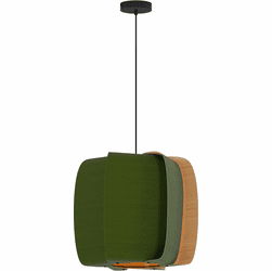 Bruck WEP-ALB-54-LE26-PBK-GRN-ASH Alba 54 Contemporary Black LED 21" Hanging Light