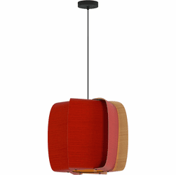 Bruck WEP-ALB-54-LE26-PBK-RED-ASH Alba 54 Modern Black LED 21" Drop Ceiling Light Fixture