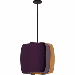 Bruck WEP-ALB-54-LE26-PBK-VLT-ASH Alba 54 Contemporary Black LED 21" Pendant Lighting Fixture